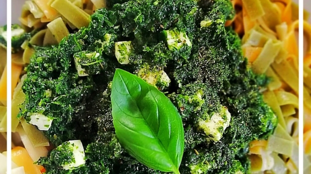 10. Szpinak, feta, makaron